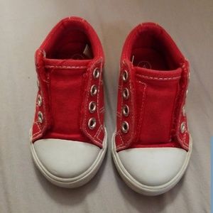 Red toddler shoes